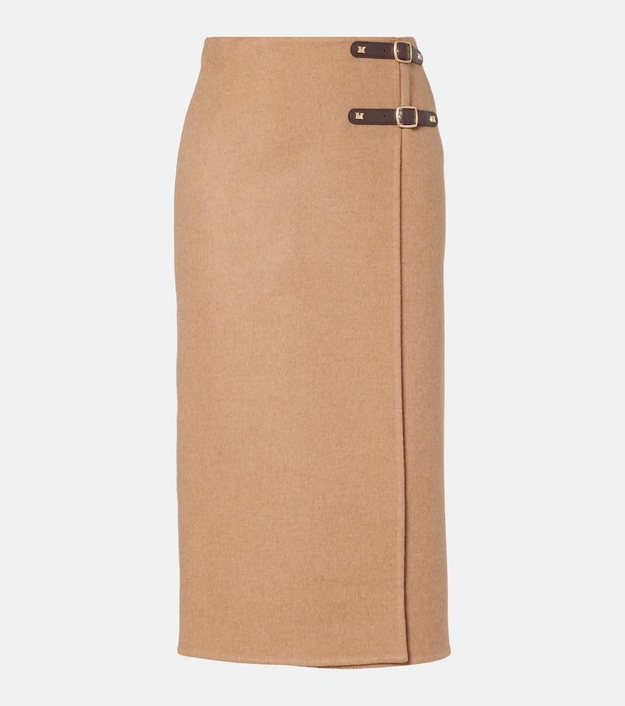 max mara curzio wool wrap skirt