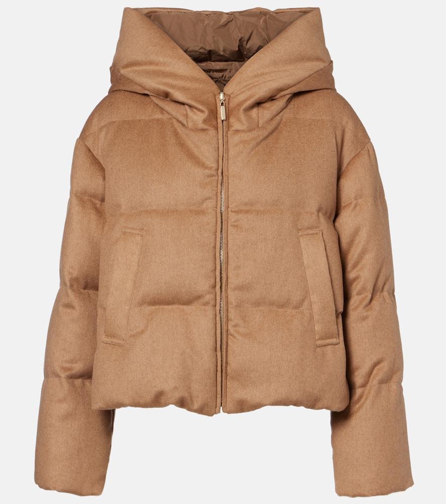 max mara dalia reversible camel hair taffeta down jacket