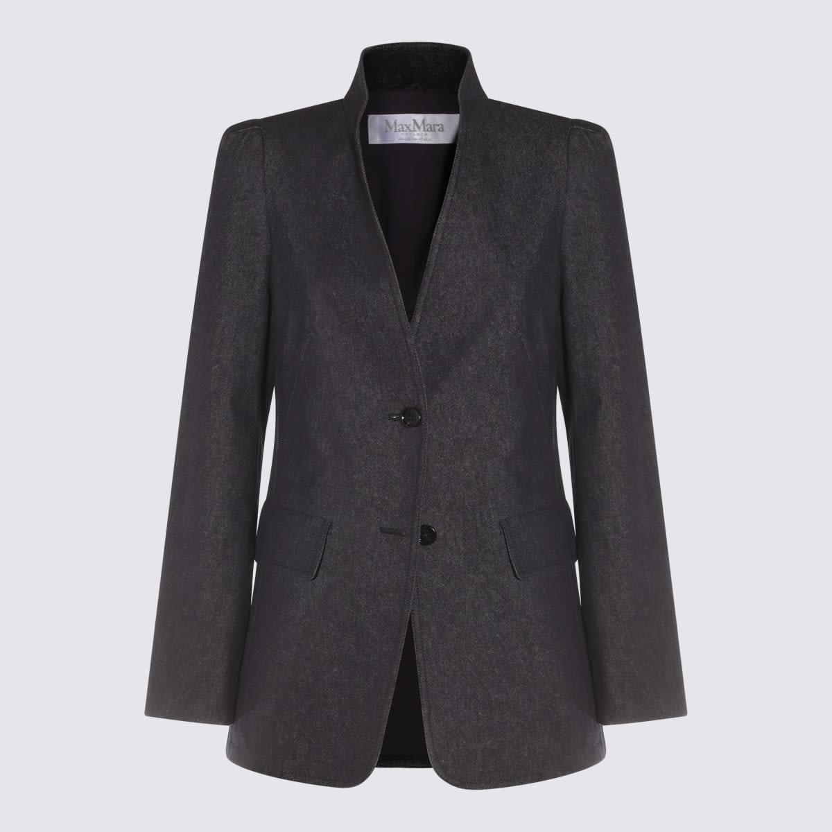 max mara dark blue beatrice casual jacket