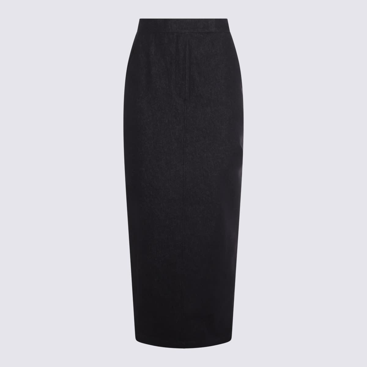 max mara dark blue cotton skirt