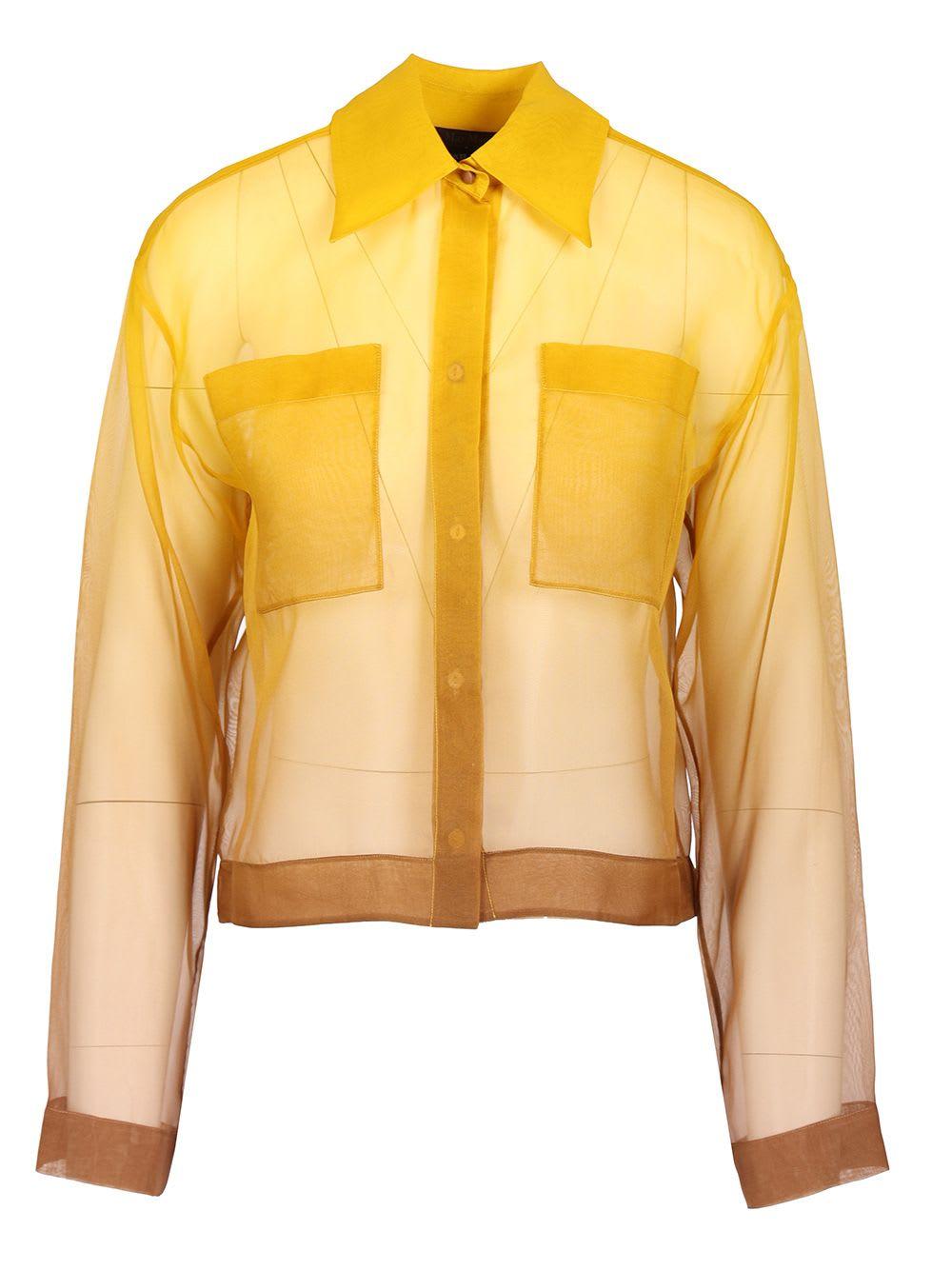 max mara davina short shirt degrade silk organza