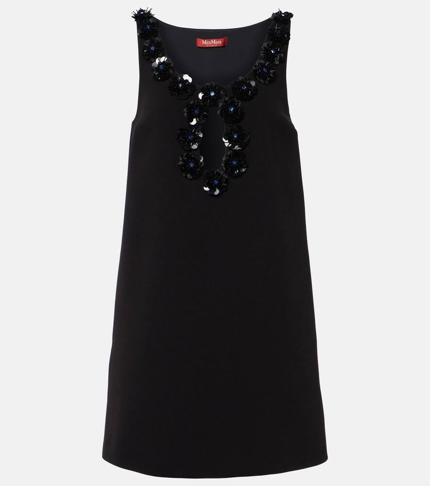 max mara delis sequined cutout crêpe minidress