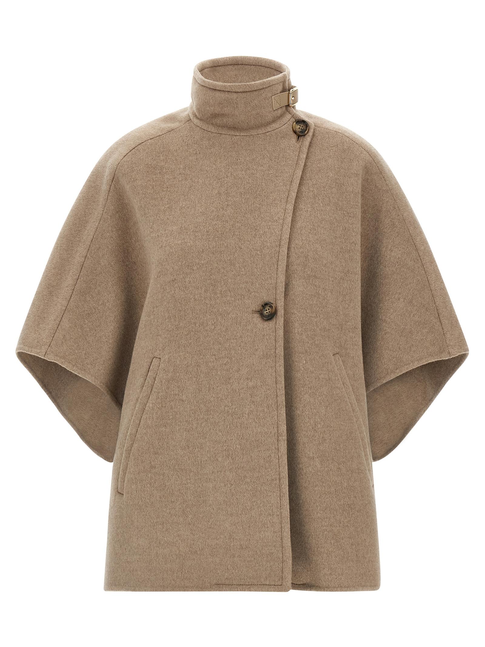 max mara derrik cape beige cashmere capes - women