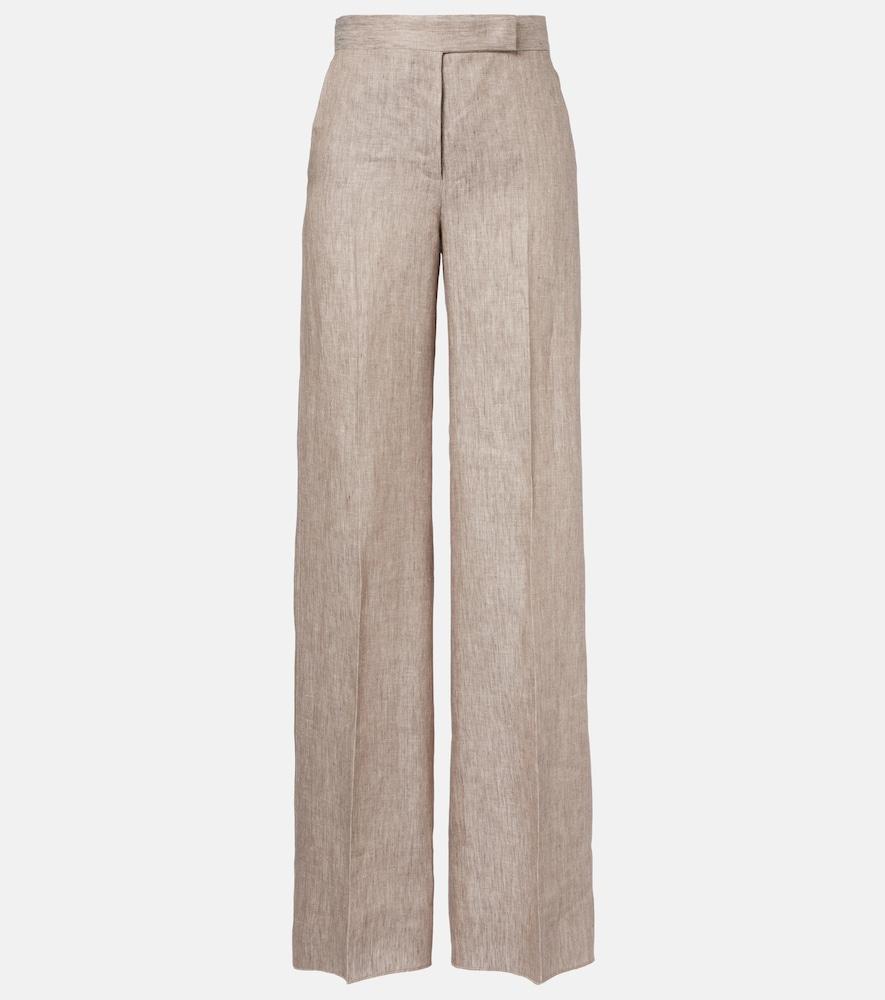 max mara deserto herringbone linen wide