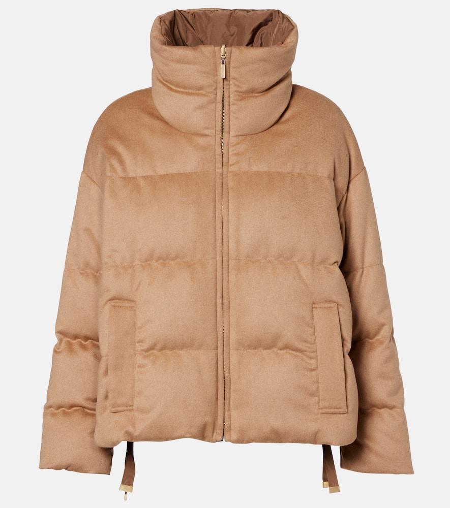 max mara diego reversible camel hair down jacket