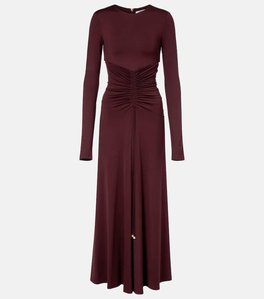 max mara doppia gathered maxi dress