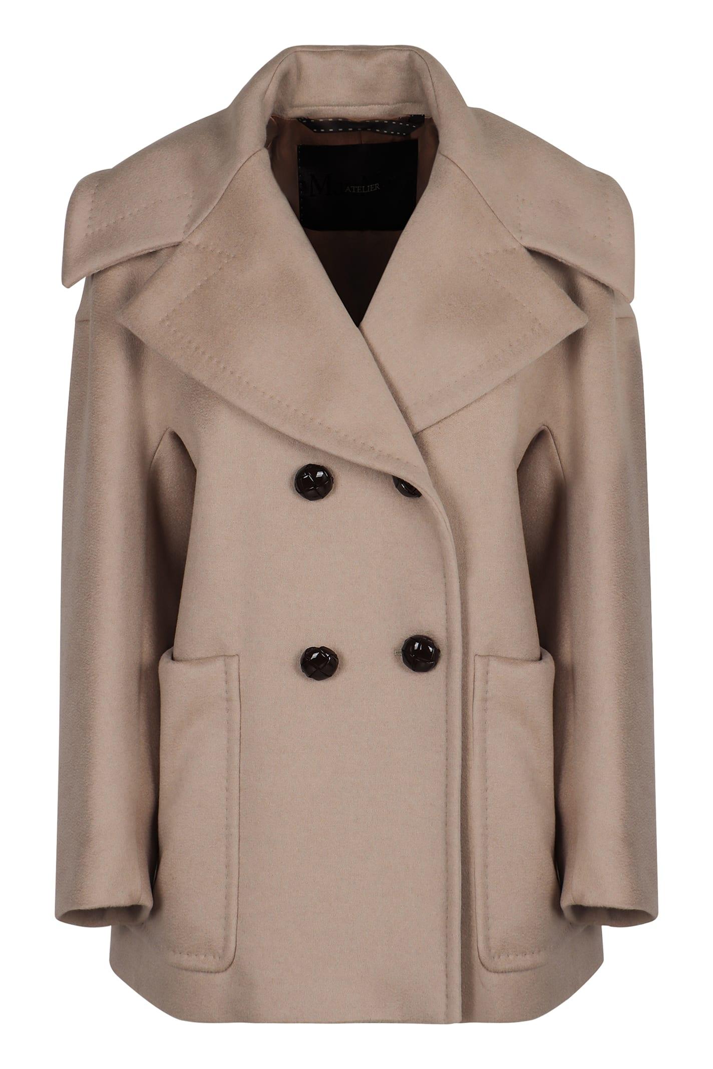 max mara double-breasted coat in cashmere