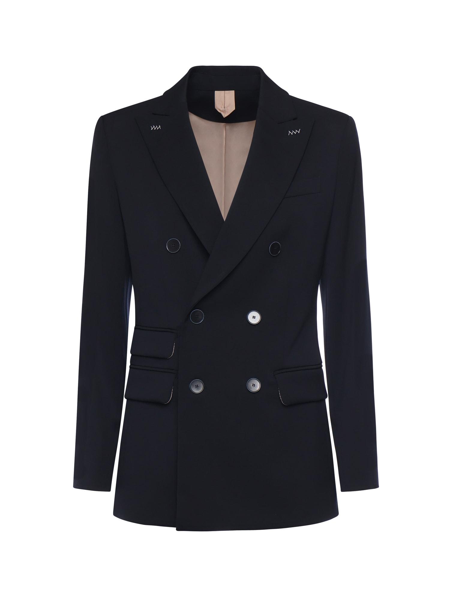 max mara double-breasted comfort wool blazer