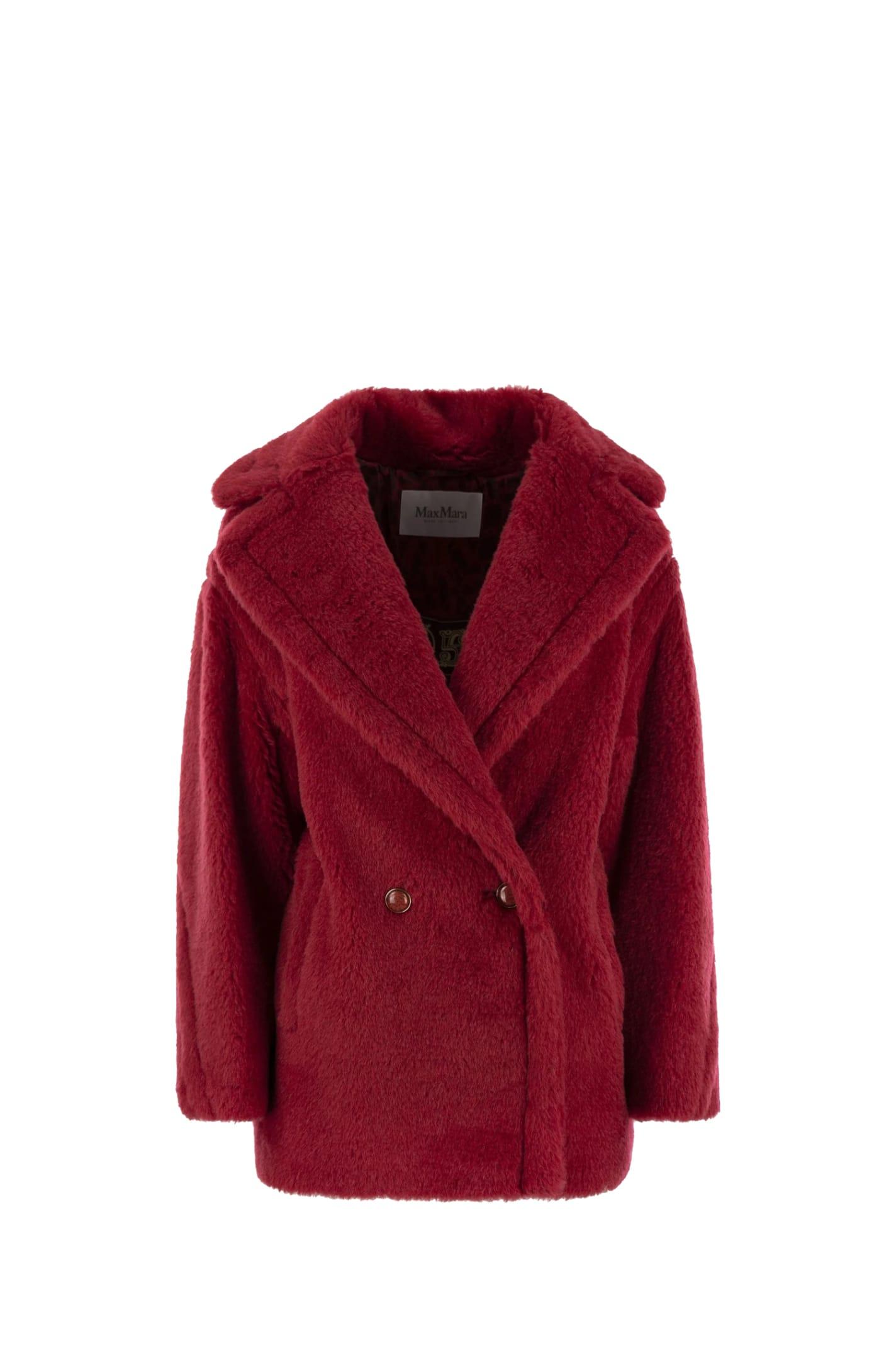 max mara double-breasted long-sleeved coat