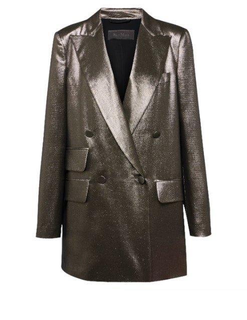 max mara double-breasted long-sleeved jacket
