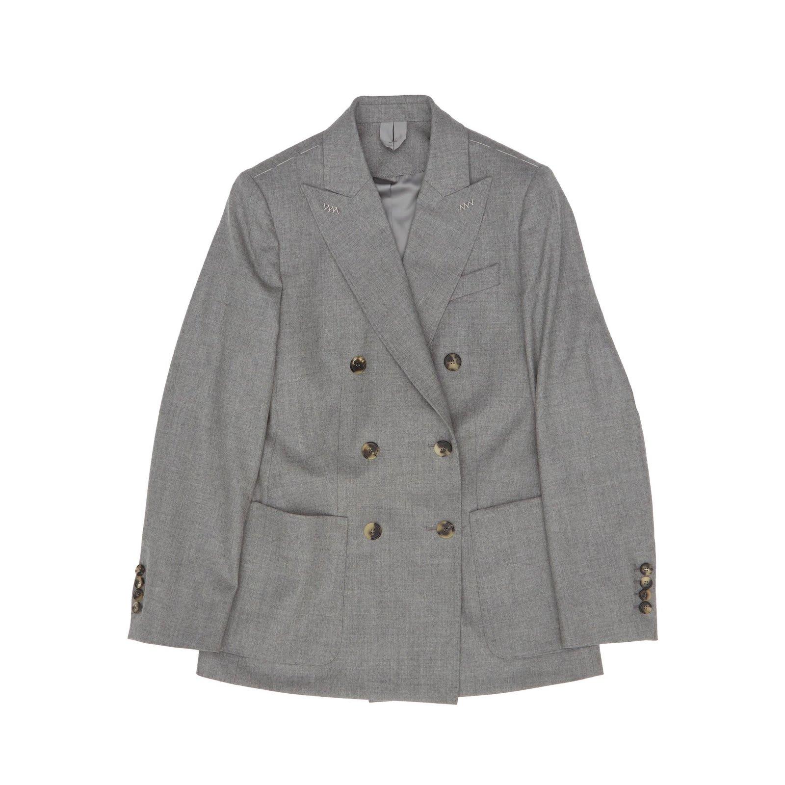 max mara double-breasted long-sleeved jacket