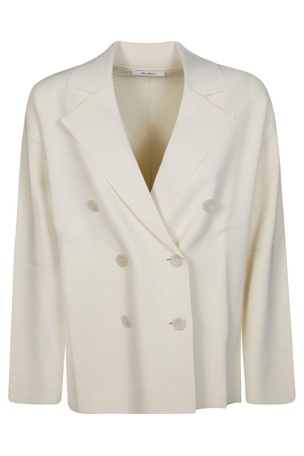 max mara double-breasted long-sleeved jacket