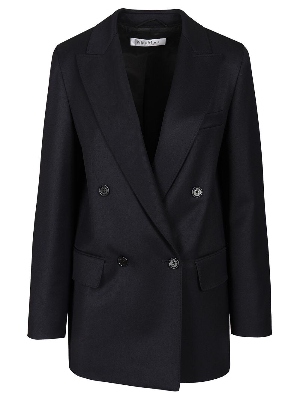 max mara double-breasted wool blazer