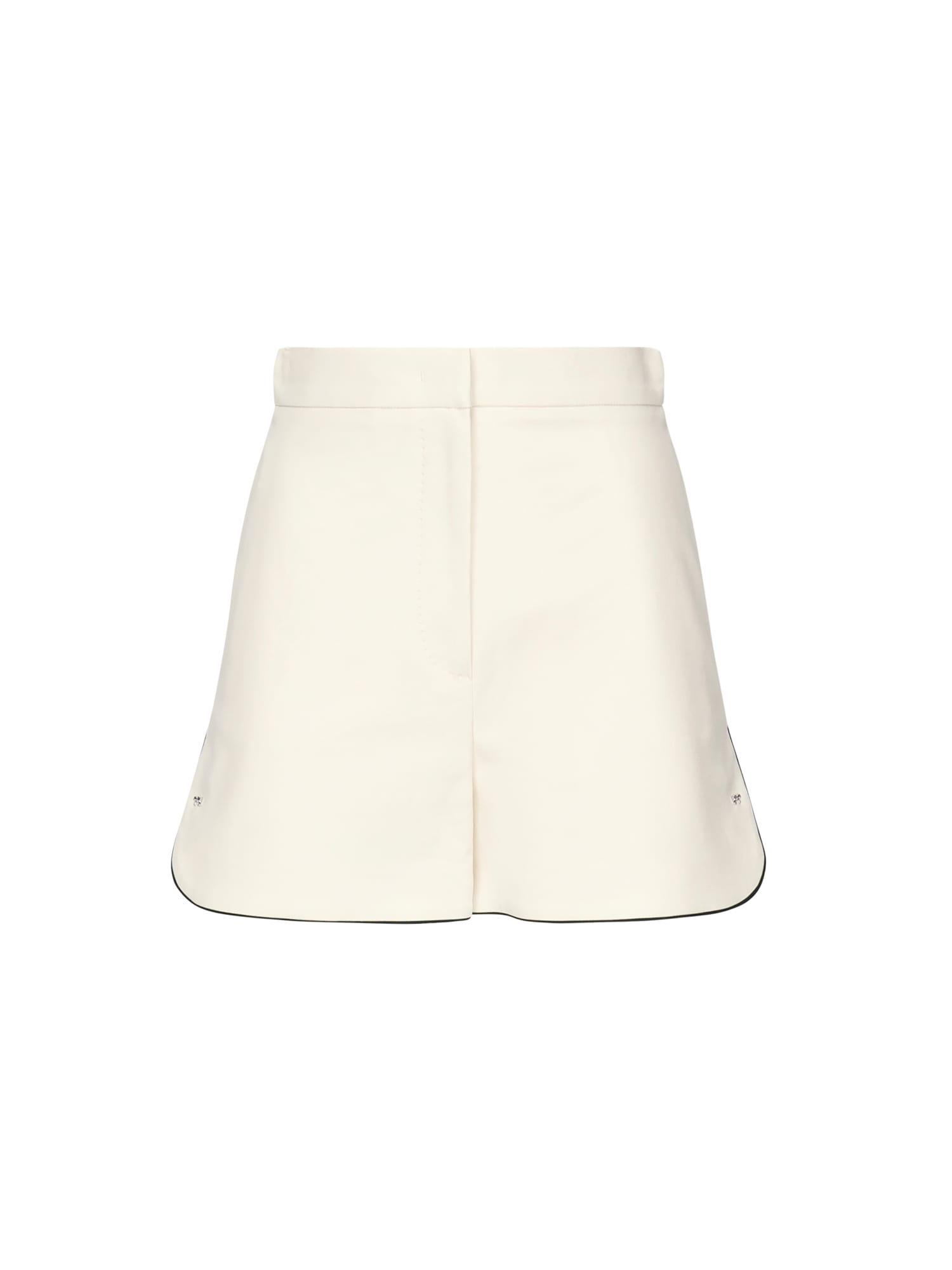max mara double cotton canvas shorts