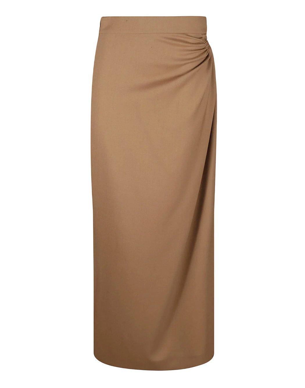 max mara draped high-waisted skirt
