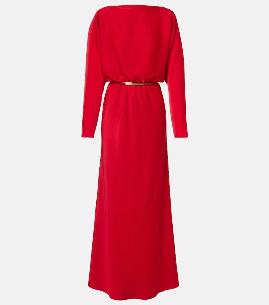 max mara draped satin gown