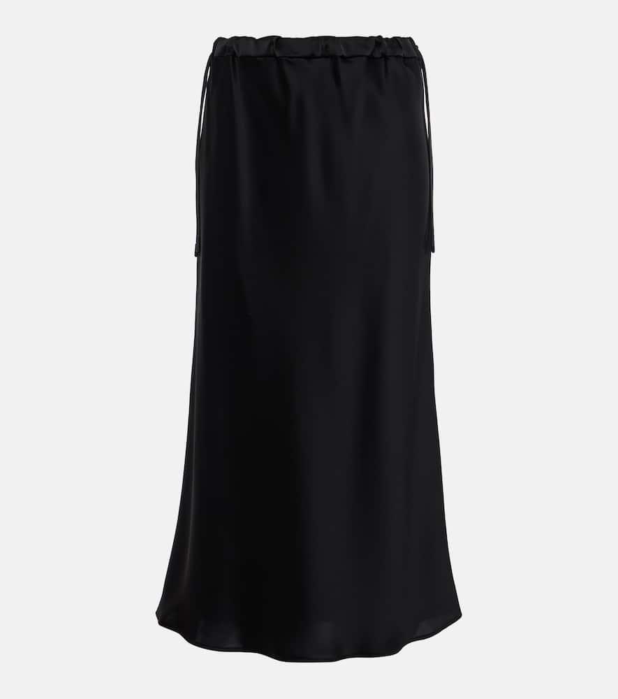 max mara editore satin midi skirt