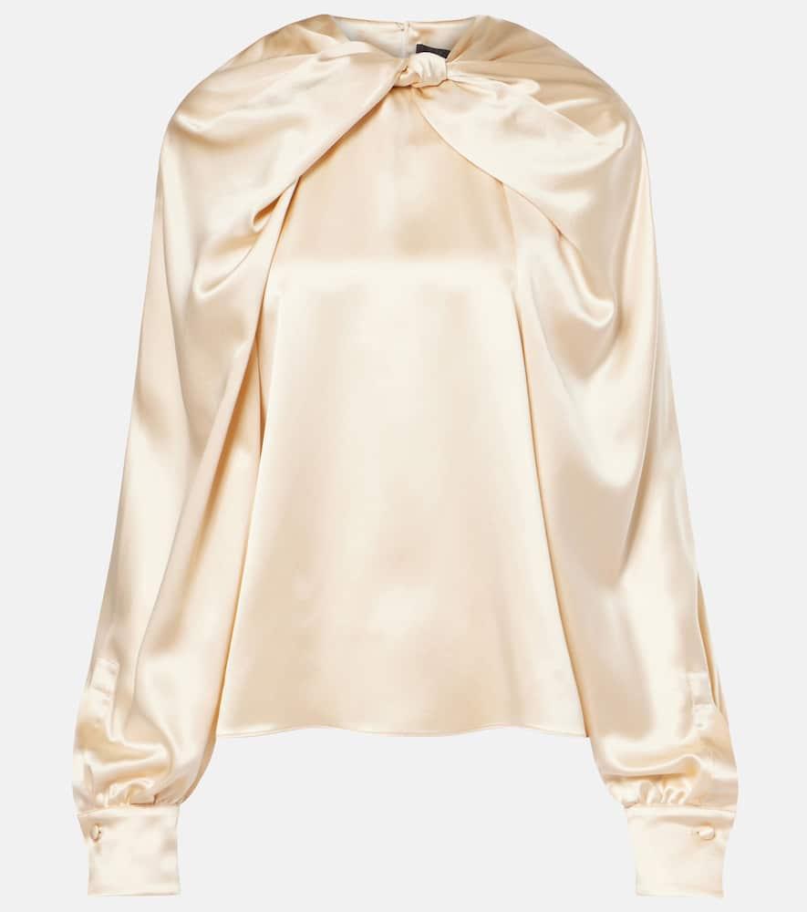 max mara elegante key torchon silk satin blouse