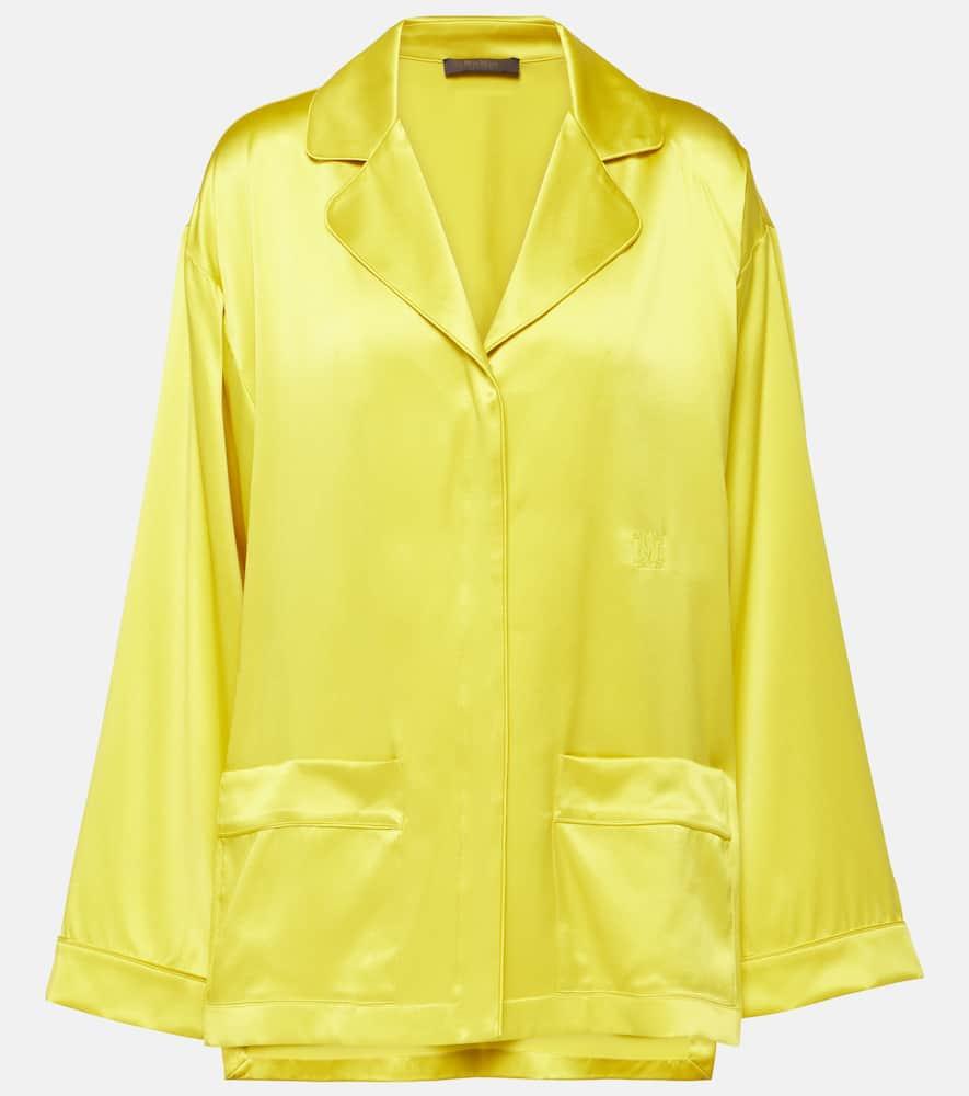 max mara elegante vasaio silk pajama shirt
