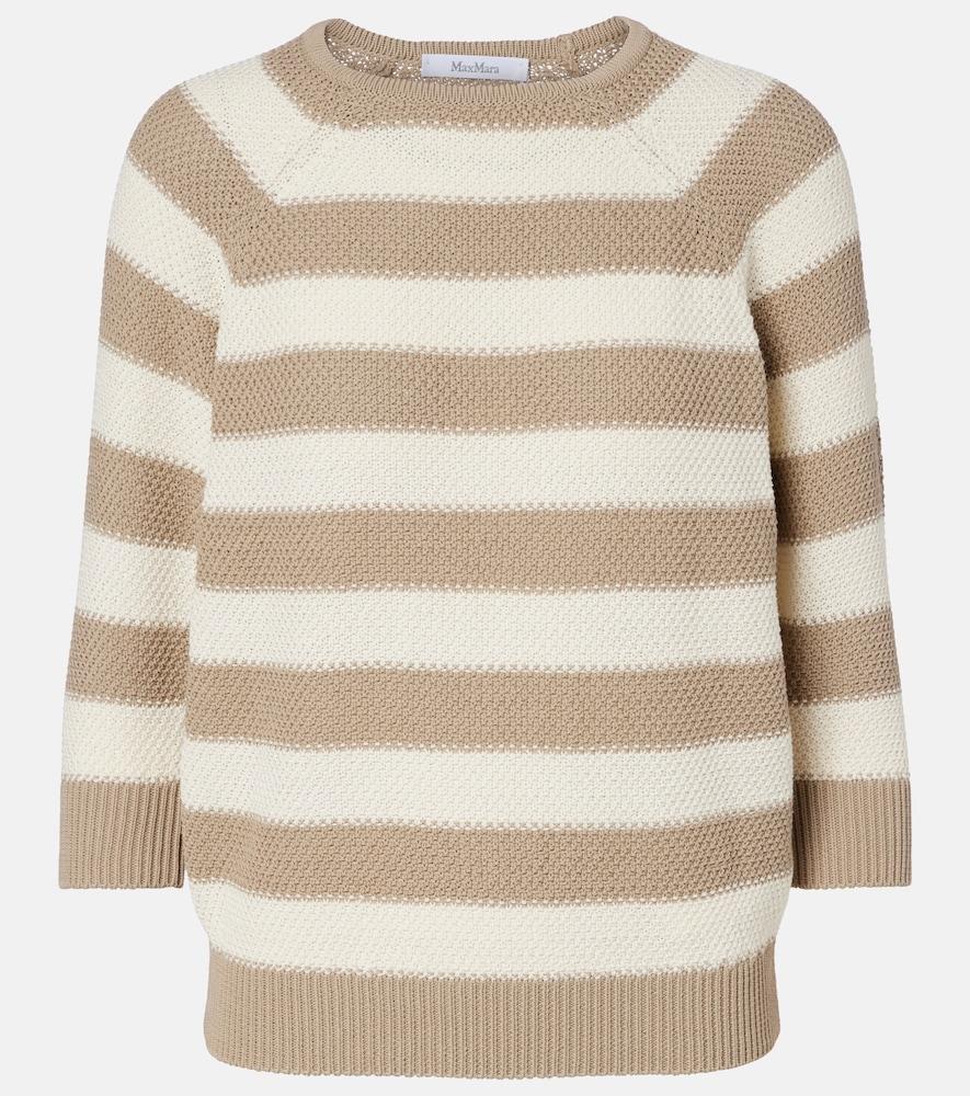 max mara ellisse striped cotton sweater