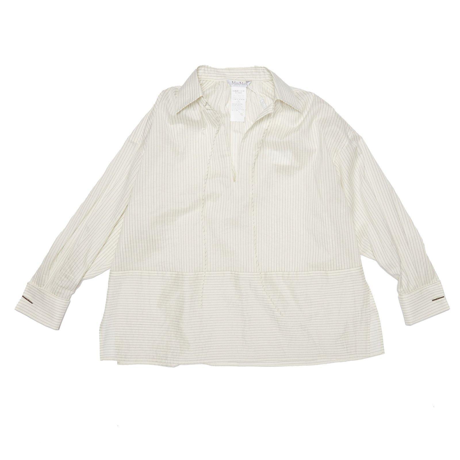 max mara embroidered cotton blend saletta blouse
