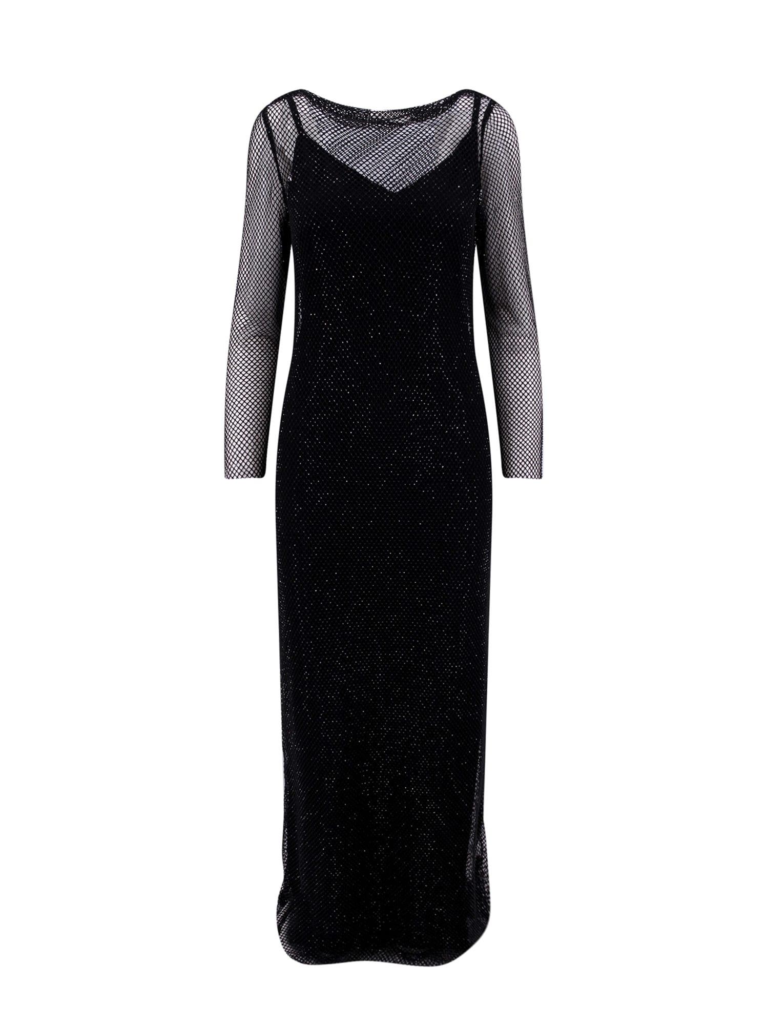 max mara embroidered mesh dress with crystals