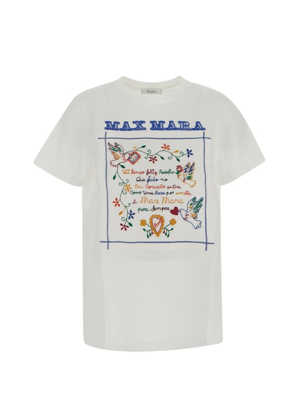 max mara embroidered t-shirt