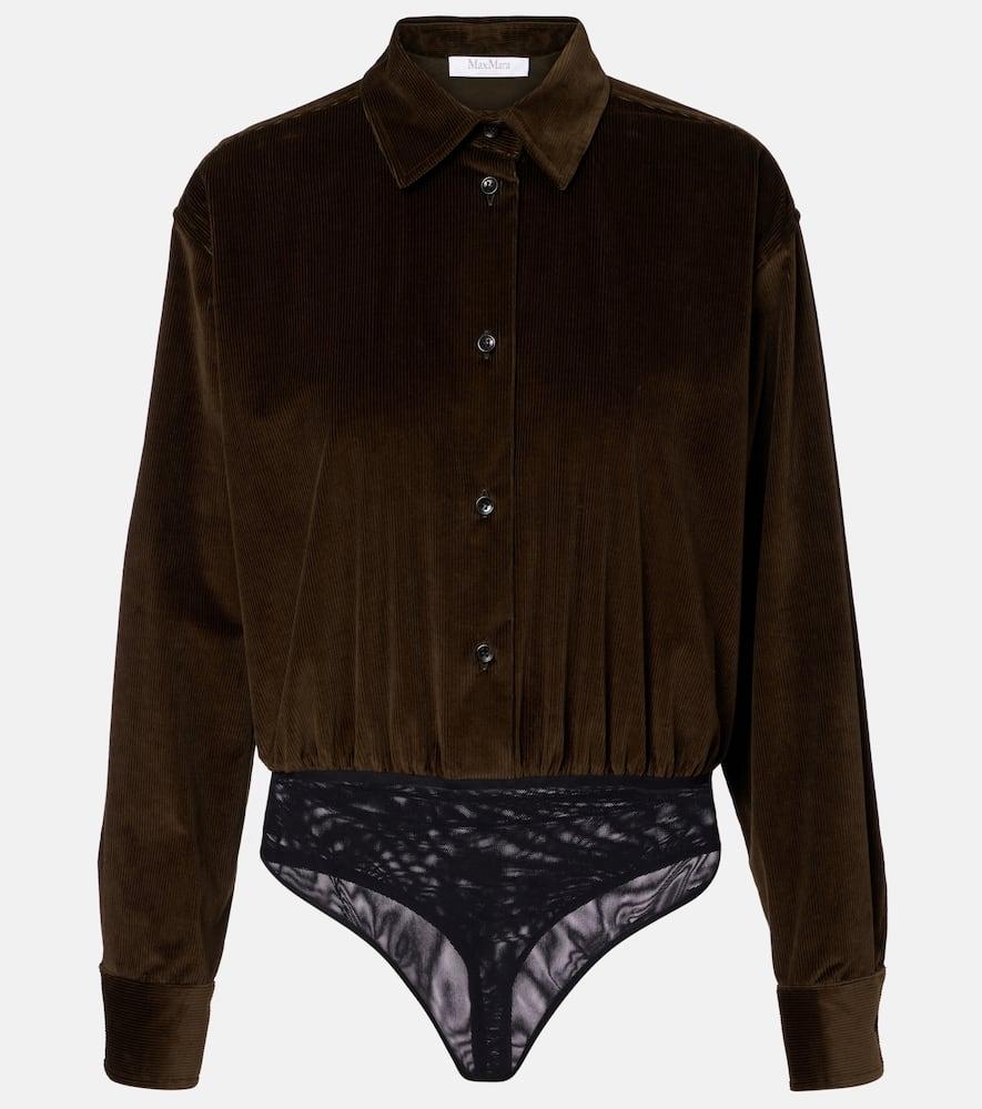 max mara fertile cotton corduroy bodysuit