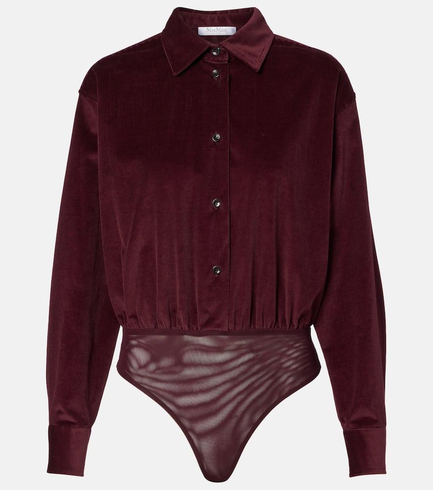 max mara fertile cotton velvet bodysuit