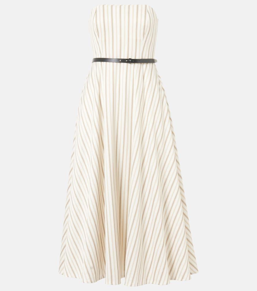 max mara fervida cotton and linen midi dress