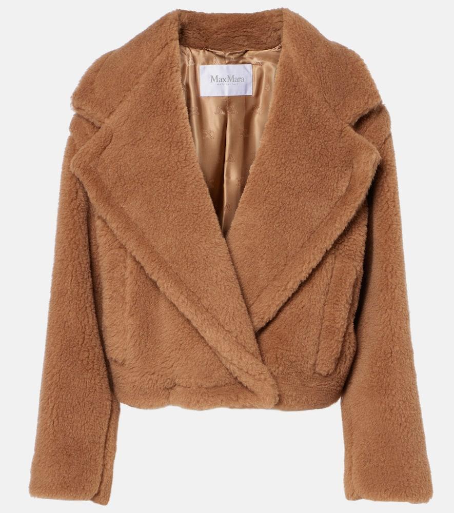 max mara gardone camel hair and silk teddy coat
