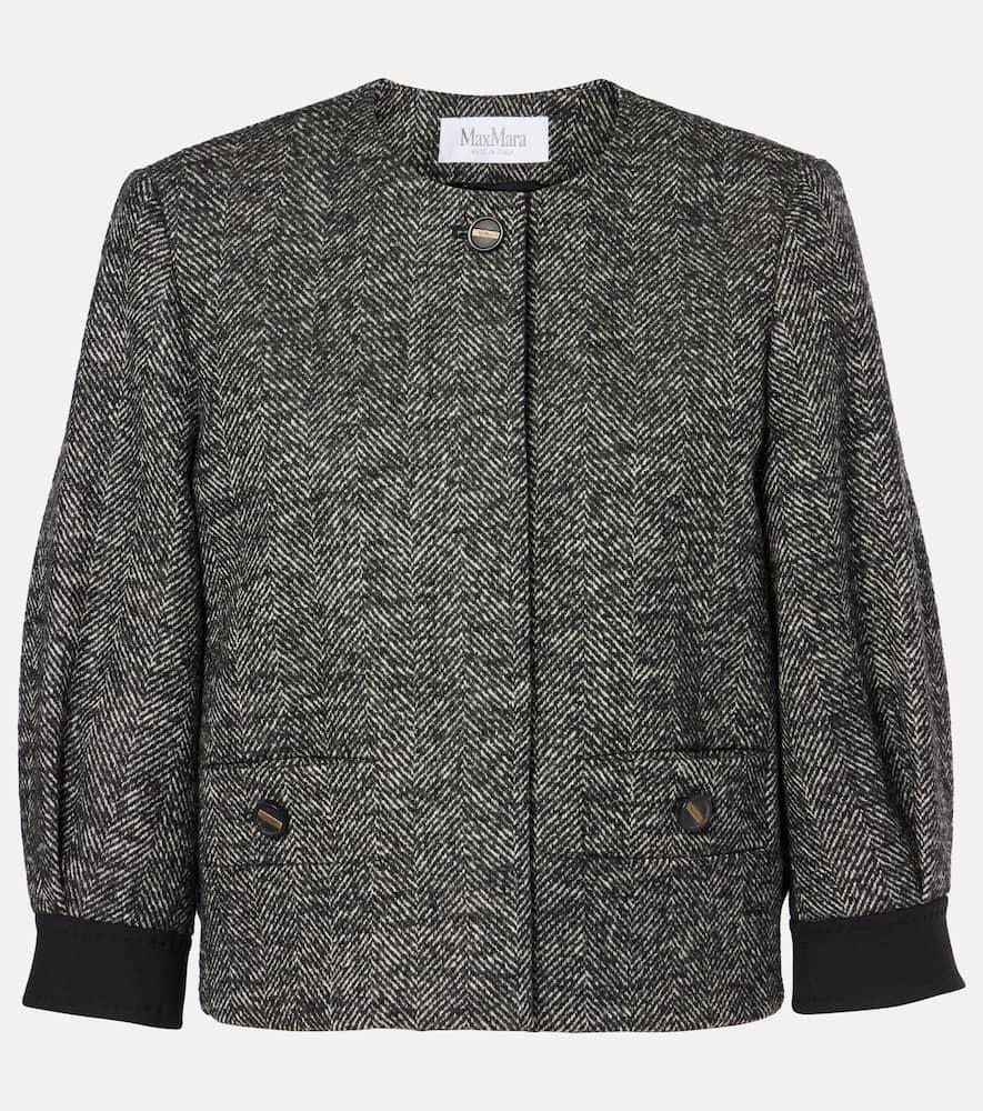 max mara gattini chevron bouclé jacket
