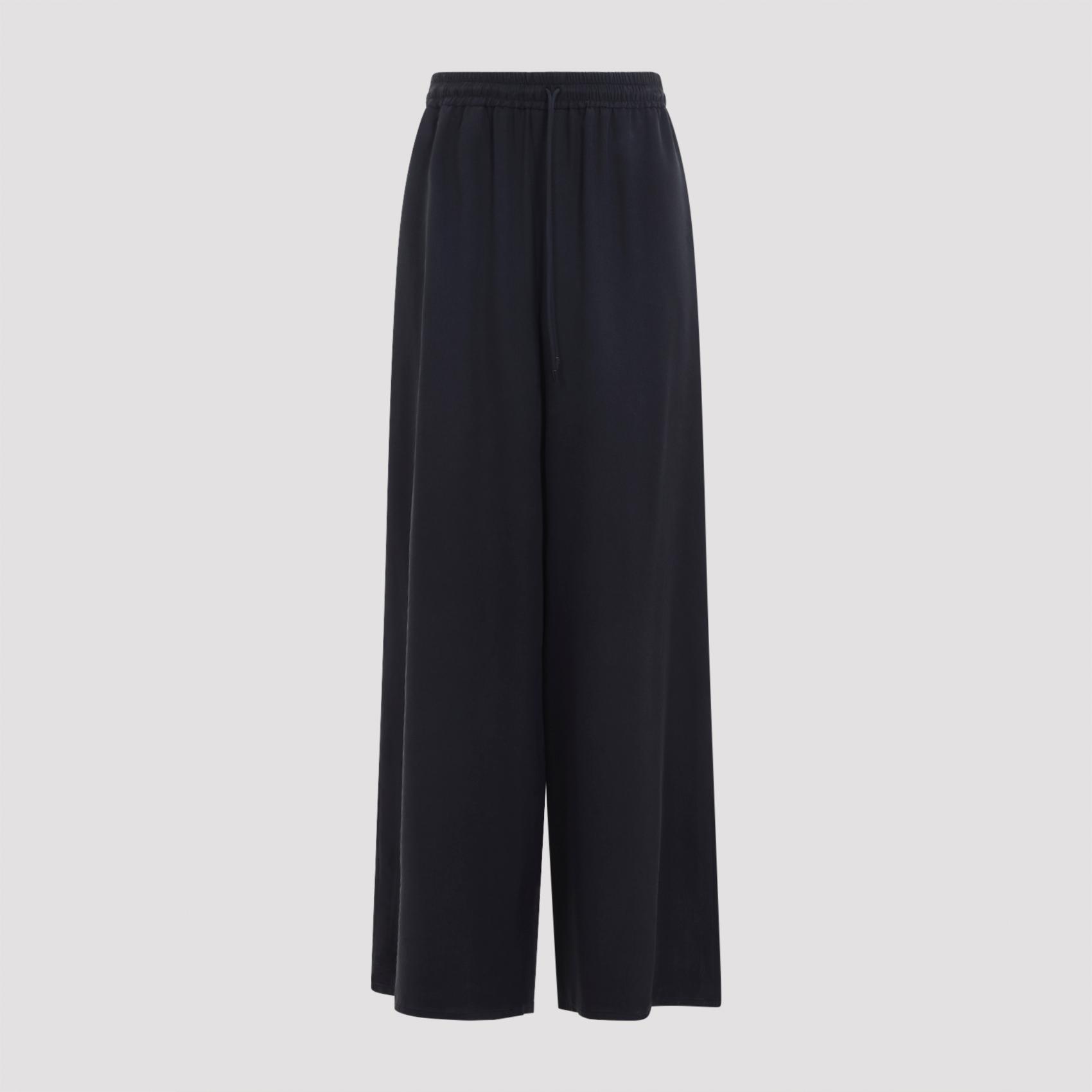 max mara genero washed silk pants black - women