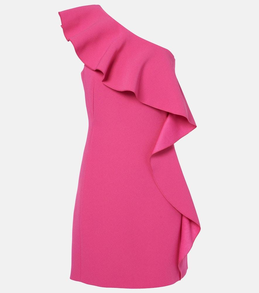 max mara giacomo ruffled sable minidress
