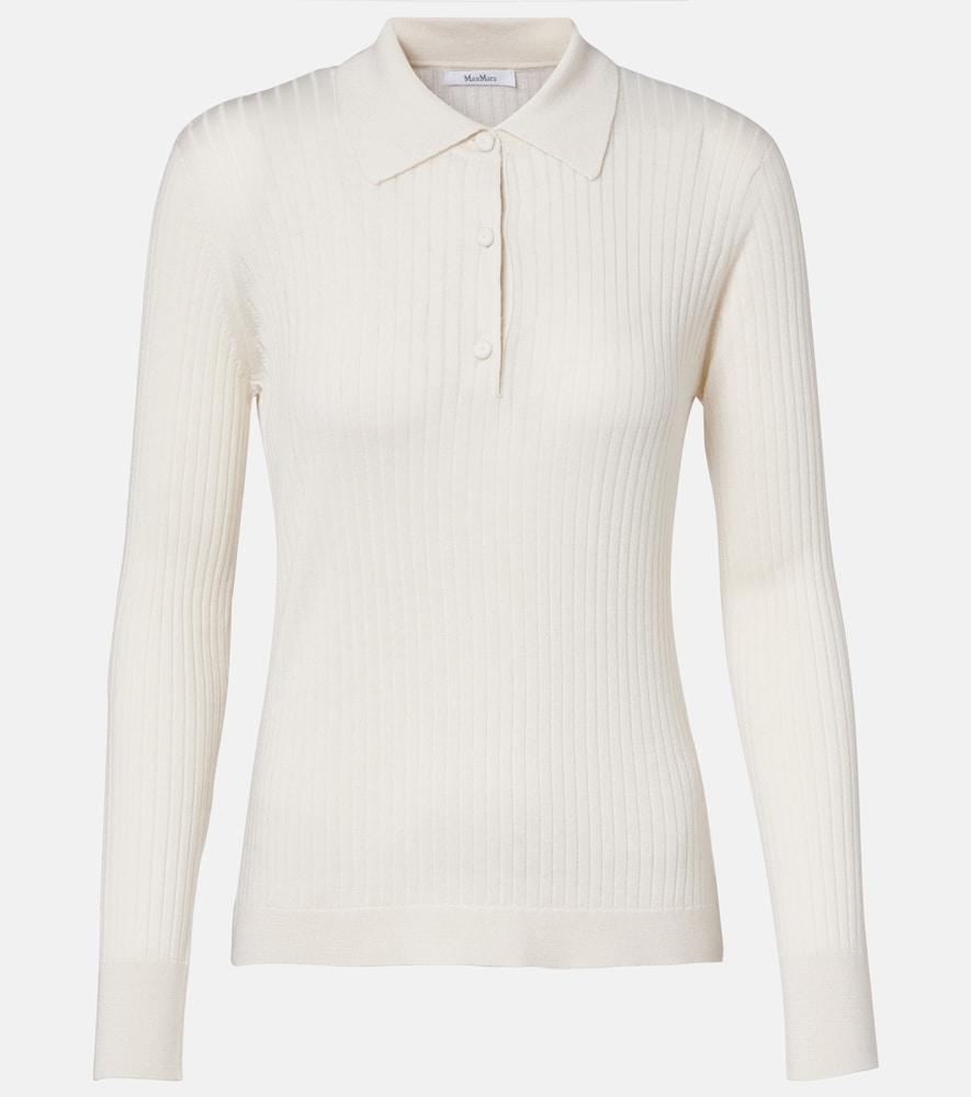max mara gitano cashmere and silk polo sweater