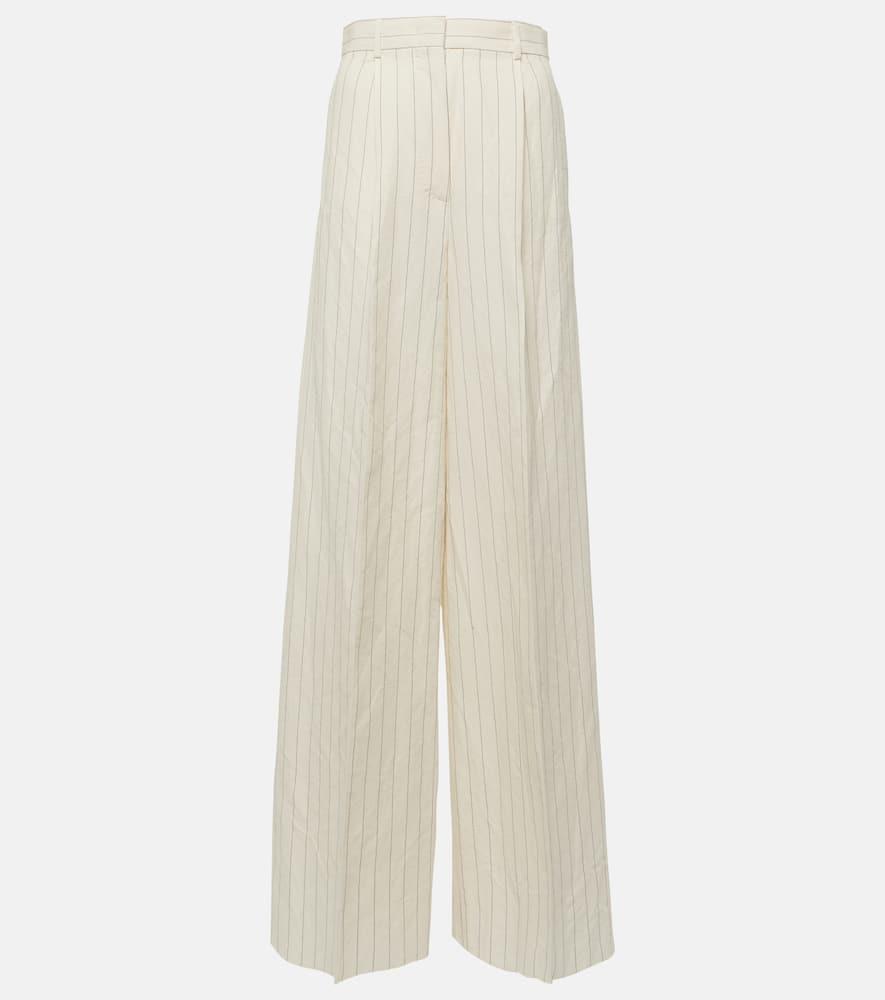max mara giuliva pinstripe canvas wide