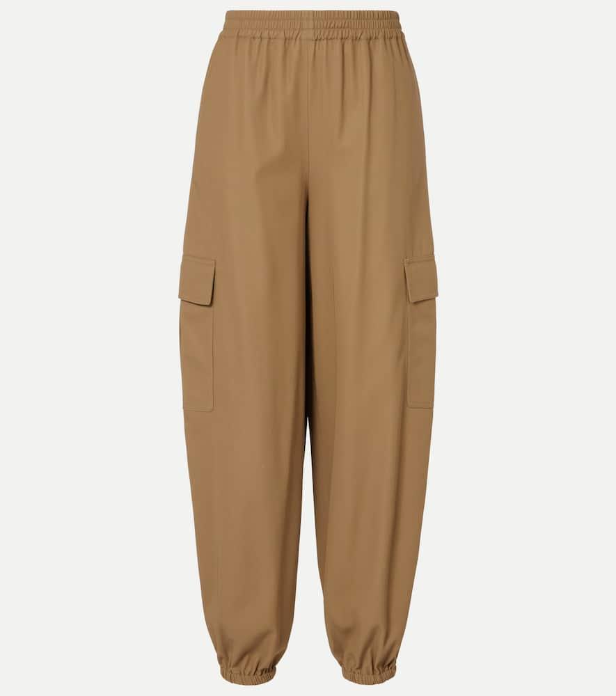 max mara glauco cotton twill tapered pants