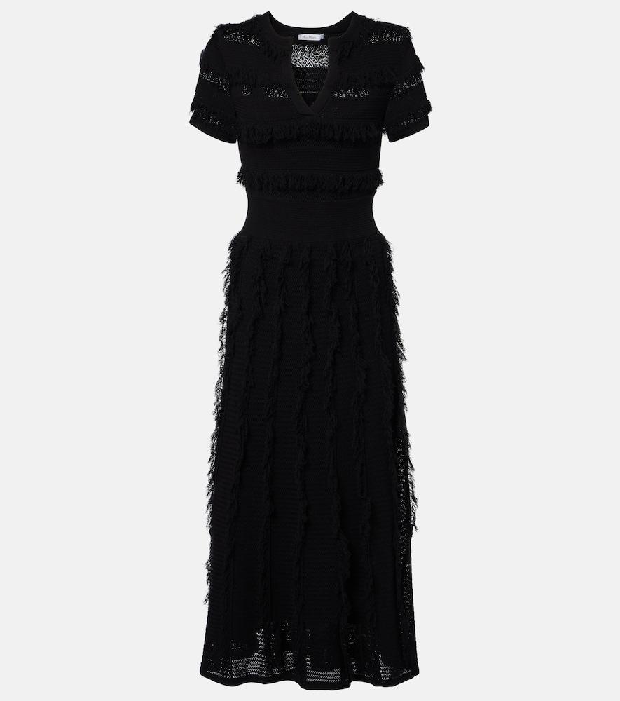 max mara grazia fringed midi dress