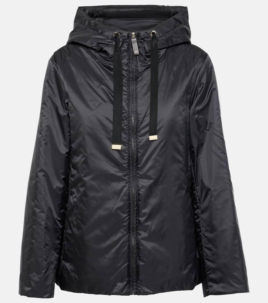 max mara greenh coated canvas rain jacket