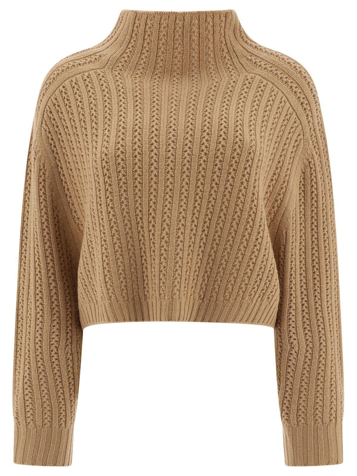 max mara hodeida high neck cropped cardigan