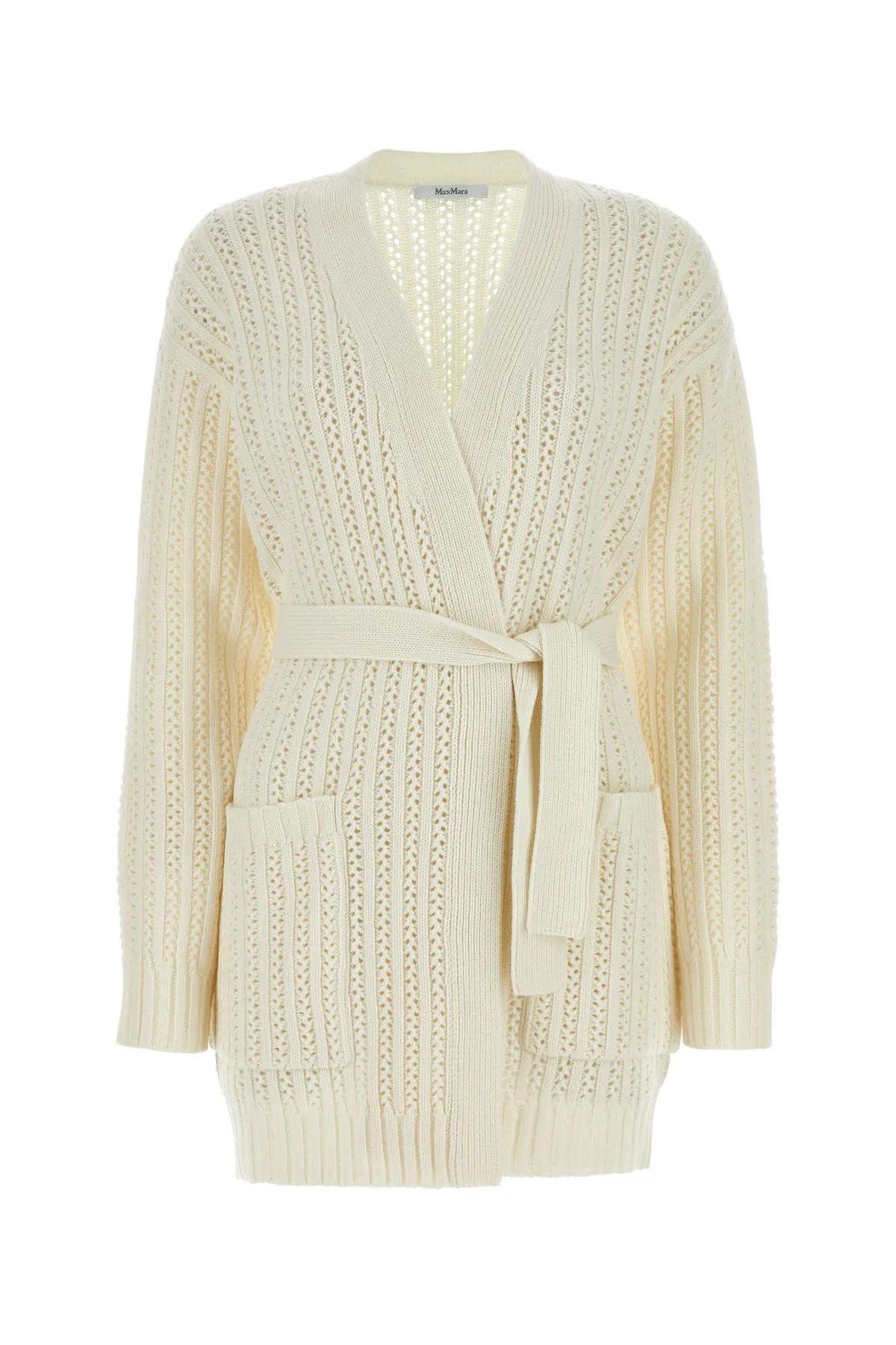 max mara ivory wool blend balzac cardigan