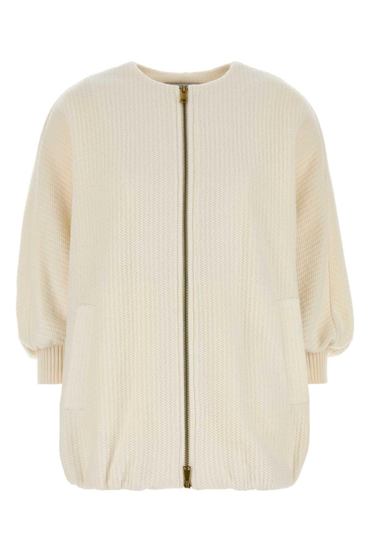 max mara ivory wool blend cirino jacket