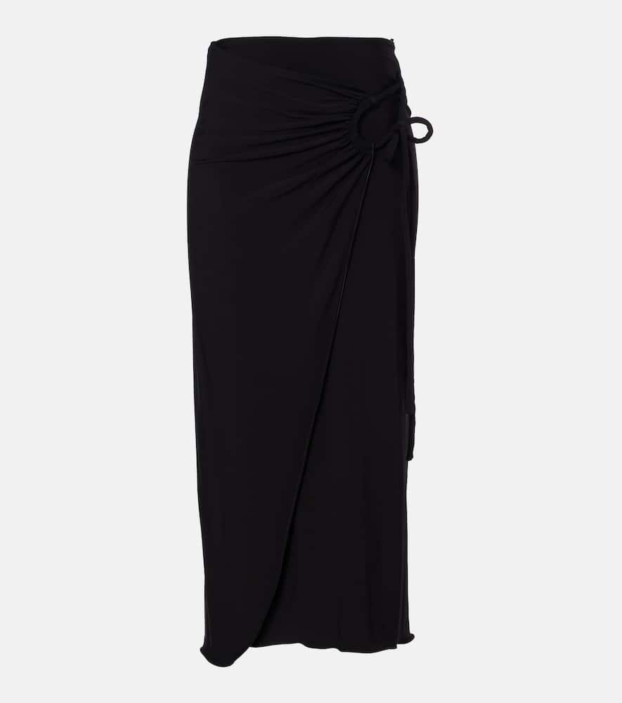 max mara jersey wrap skirt