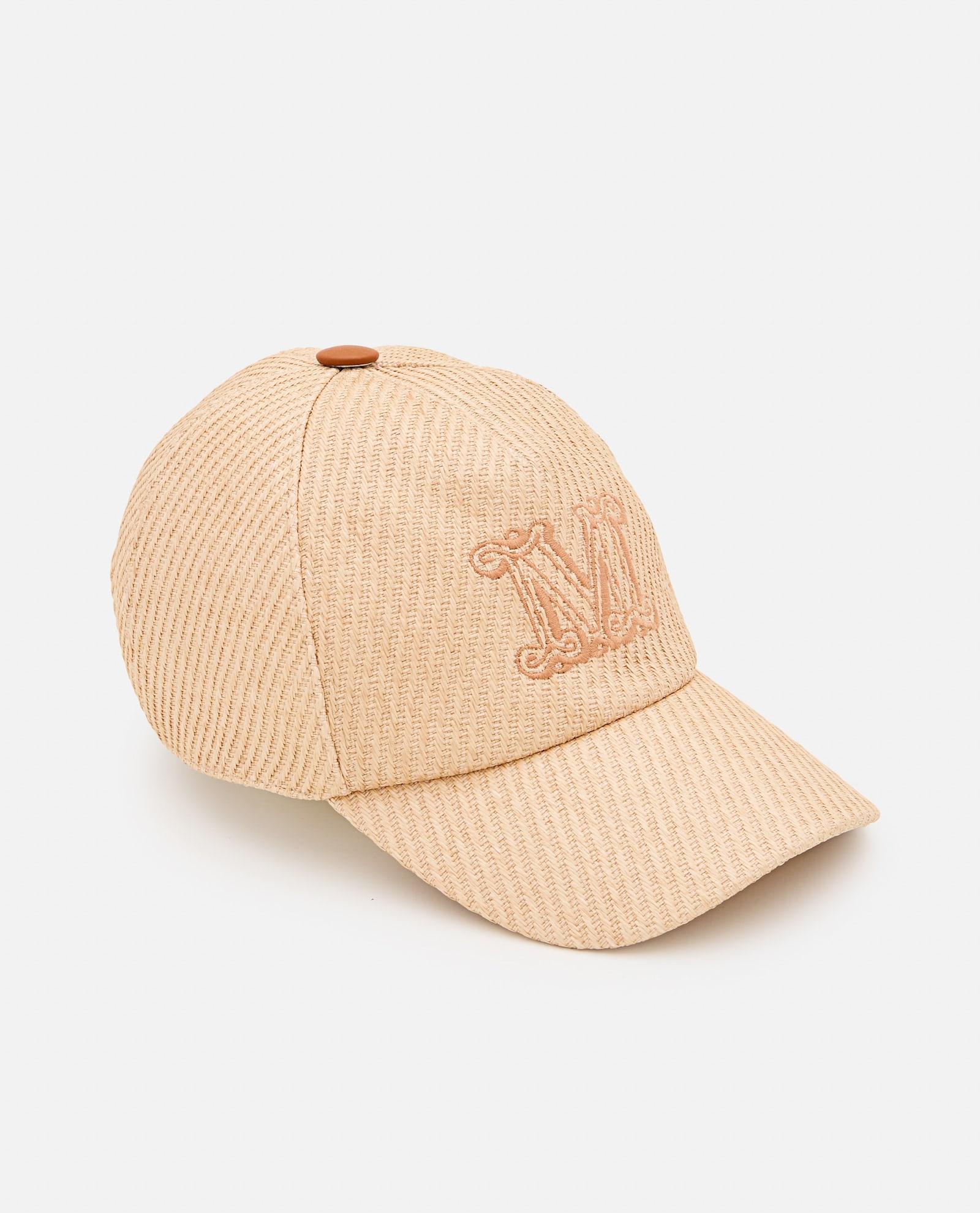 max mara jez rafia baseball cap