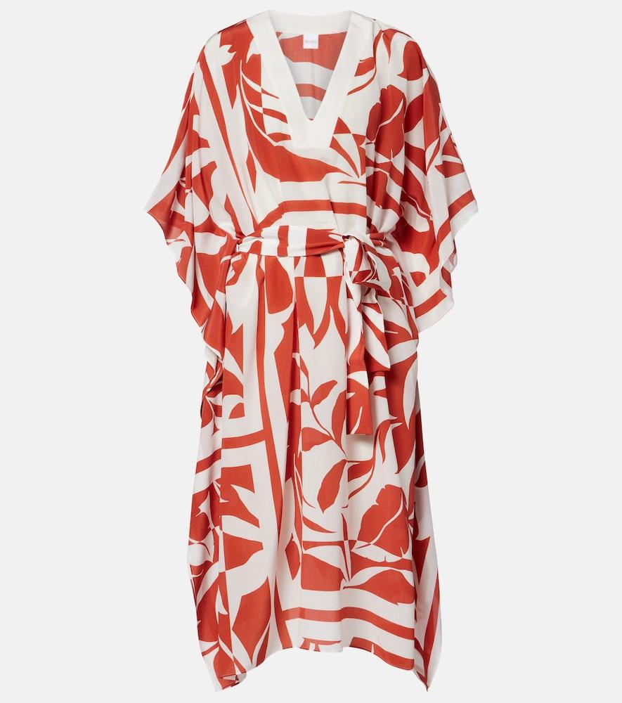 max mara lancia floral silk beach dress