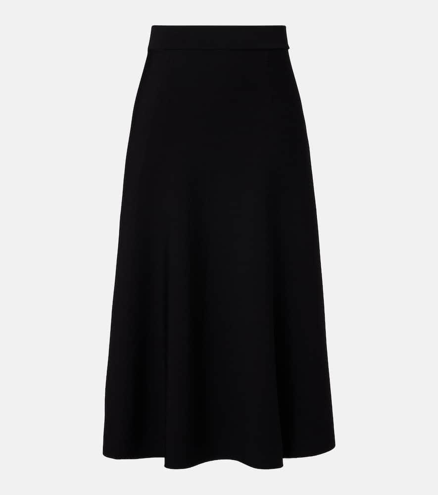 max mara lazio pleated crêpe midi skirt