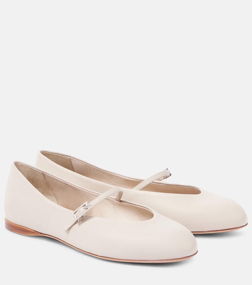 max mara leather ballet flats