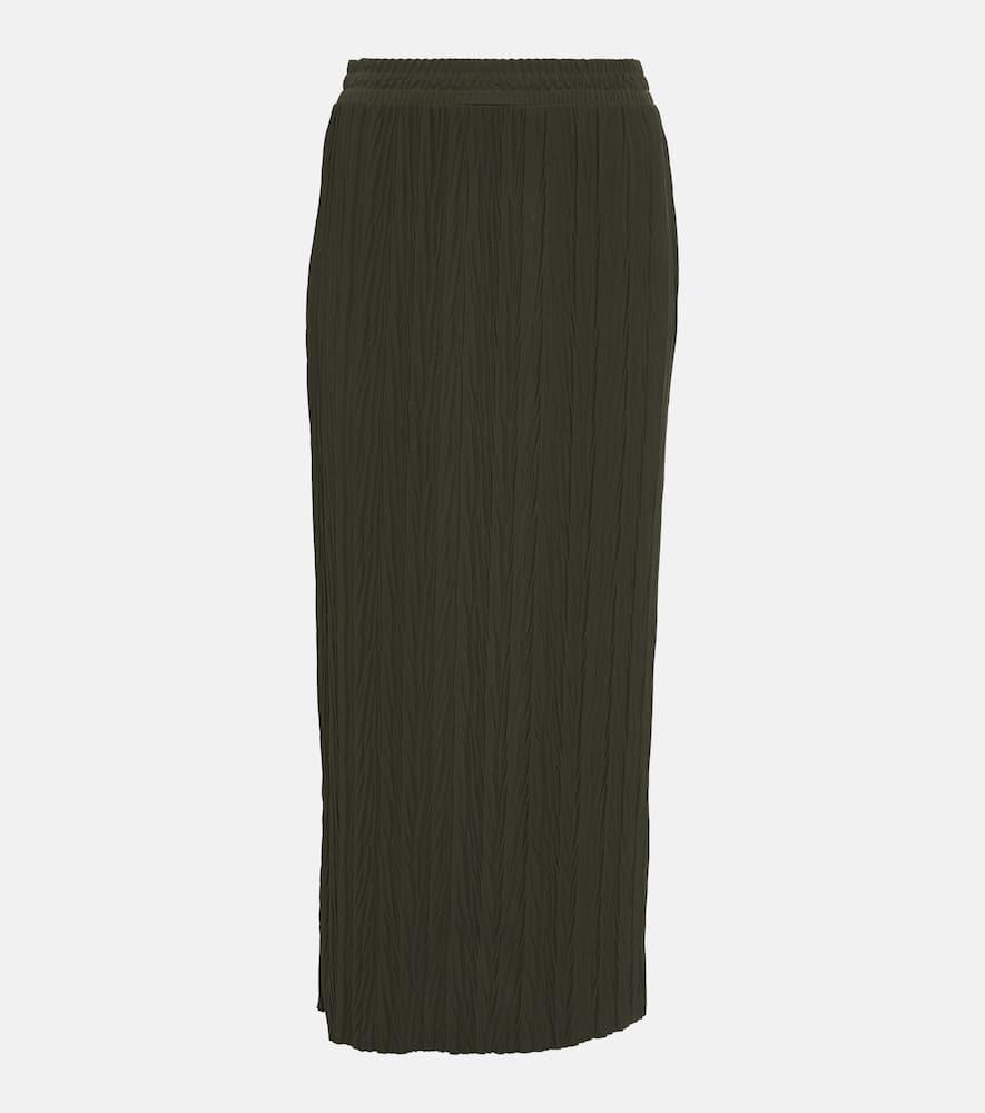 max mara leisure carnia plissé jersey midi skirt