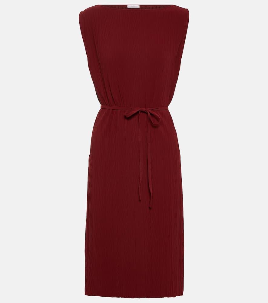 max mara leisure teulada pleated jersey dress