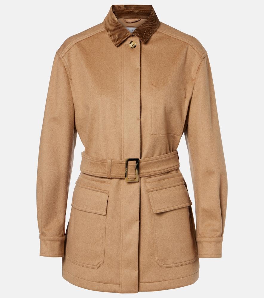 max mara leva belted camel hair jacket